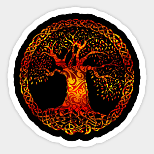 TREE OF LIFE - orange crush Sticker